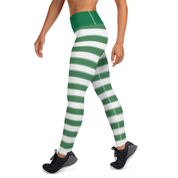 Download Green stripes Leggings, Yoga Pants - Essentially Savvy