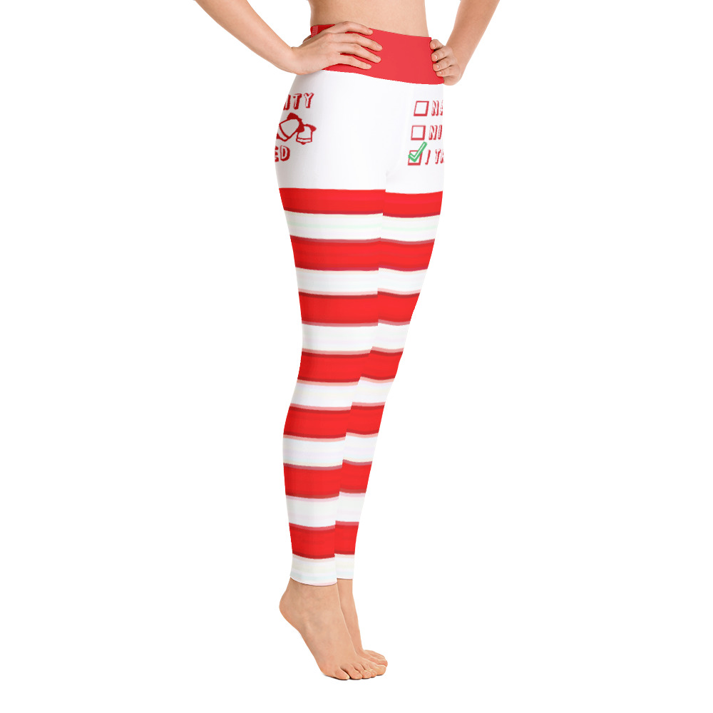 Naughty or Nice Christmas Leggings, Holiday Yoga Pants