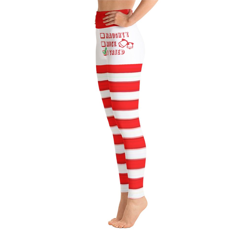 Naughty Or Nice Christmas Leggings Holiday Yoga Pants Essentially Savvy