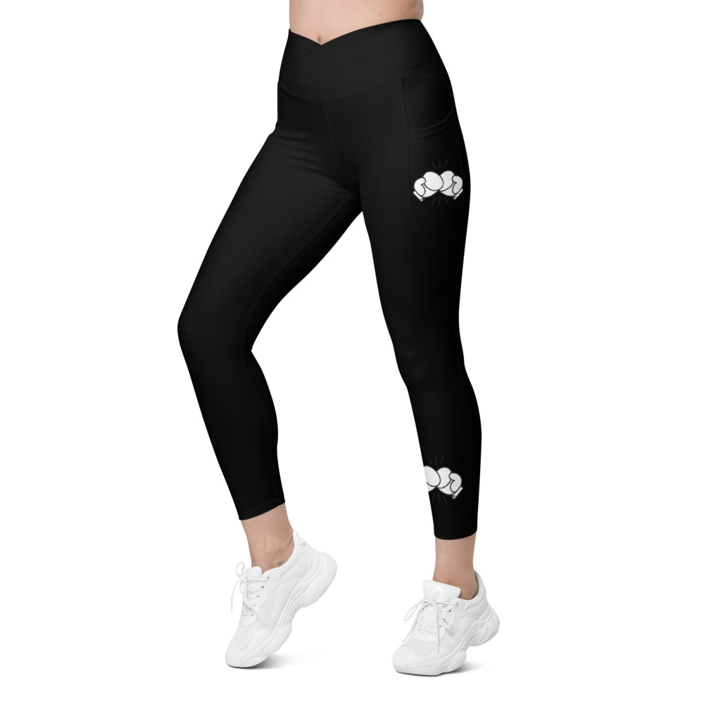 Boxing Gloves Crossover leggings with pockets – Essentially Savvy